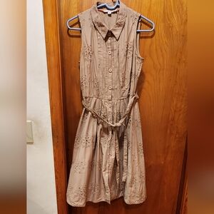 cute summer cotton dress with eyelet detail size 4